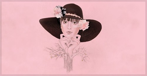 chanel 2010春夏帽子系列淡彩插画 像明星那样