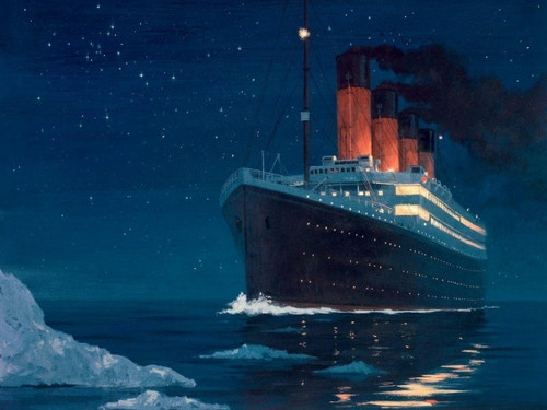 《泰坦尼克titanic》唯美素描油画,再次感受那永远不老的爱情!