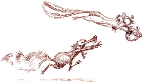 《冰河世纪》中著名的小松鼠斯科蒂就是他的代