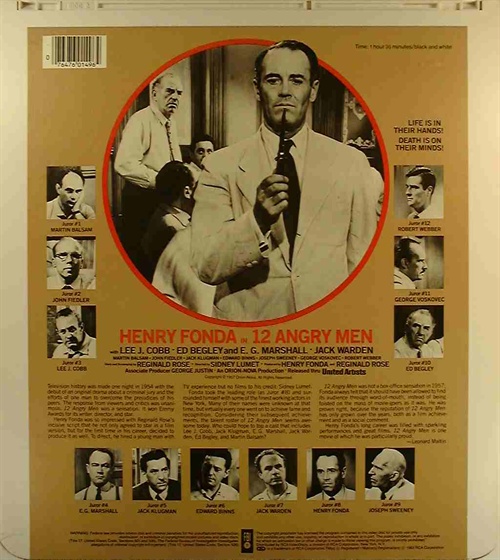 十二怒汉12 angry men(1957)录像带封套 #04
